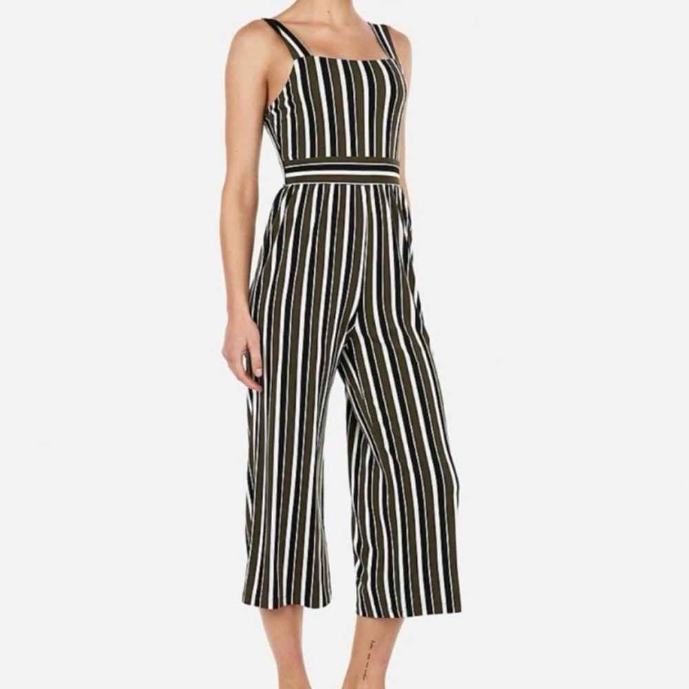 Green Striped Jumpsuit/Romper